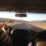 the road to Wyoming